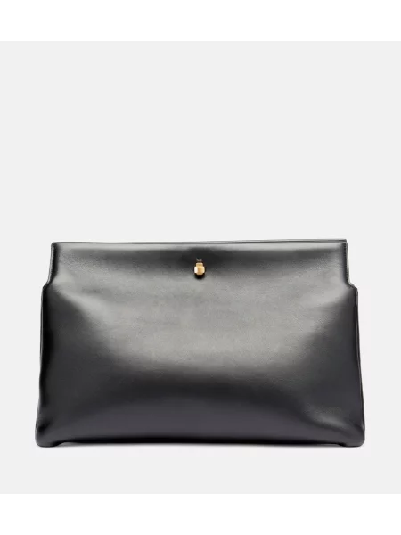 Usnjena pisemska torbica Phoebe Philo črna