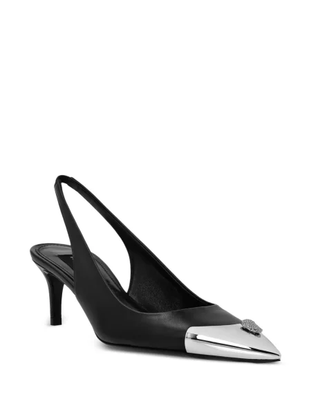 Pantofi cu toc Philipp Plein slingback negru