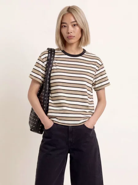 Levi's® Tričko Lillian krémová / černošedá černá