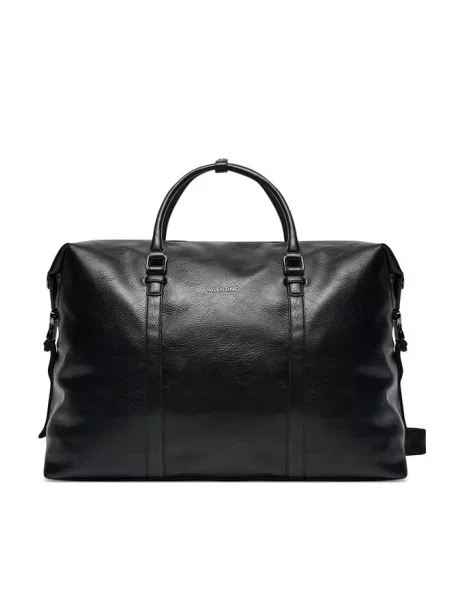 Torba weekendowa z detalem z logo Valentino czarna