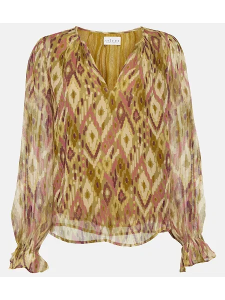 Bluză Velvet de catifea alb