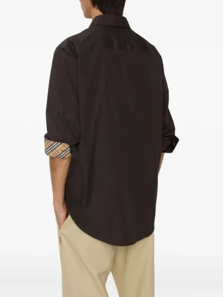 Cămașă Burberry cu broderie maro