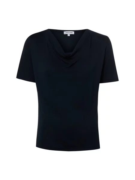 T-shirt z lejącym dekoltem More & More granatowa