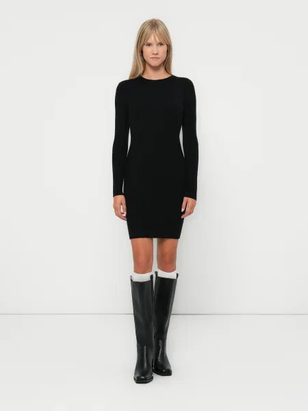 PIECES Rochie tricotat negru