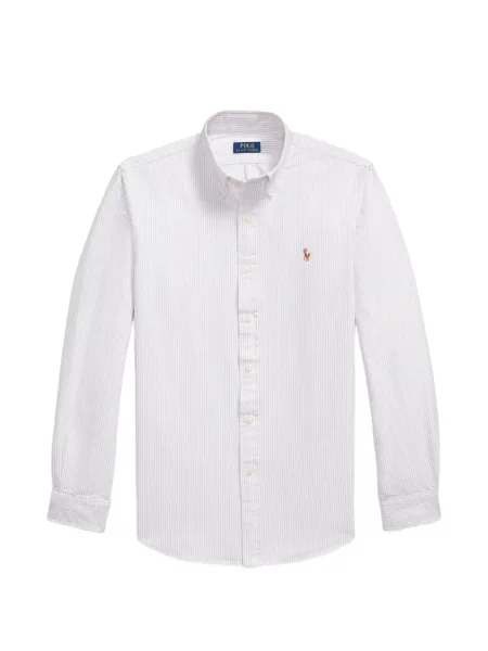 Cămașă Polo Ralph Lauren cu dungi din țesătură twill alb