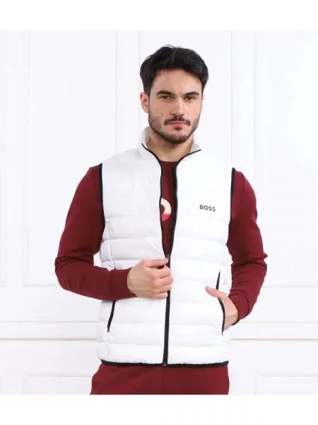 BOSS GREEN Vestă V_Thor alb