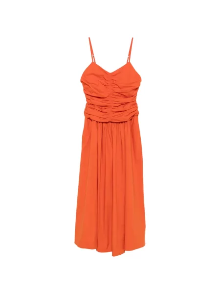 Rochie midi Marella cu volane portocaliu