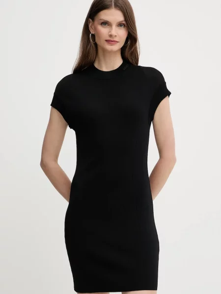 Armani Exchange rochie mini drept negru