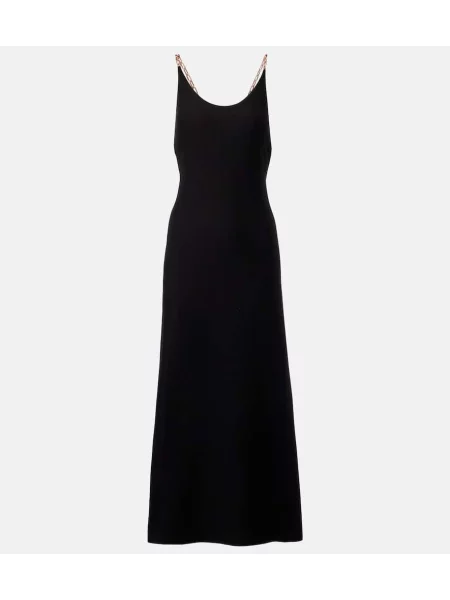 Rochie maxi Gabriela Hearst de mătase de costum negru