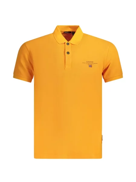 Tricou polo Napapijri cu broderie portocaliu
