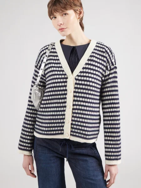 YAS Geacă tricotată YASCIBYL deschis / bleumarin bej