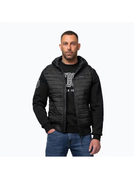 Vestă pentru bărbați Pitbull Hofer Hybrid Padded Hooded black negru