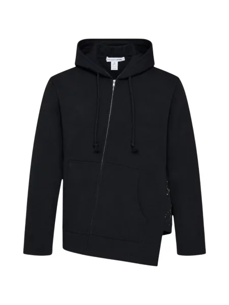 Hanorac cu glugă Comme Des Garçons Shirt asimetric negru