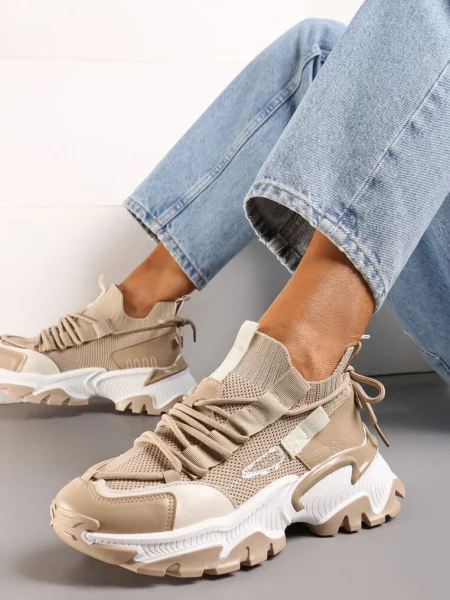 Sneakers Kharena închis bej