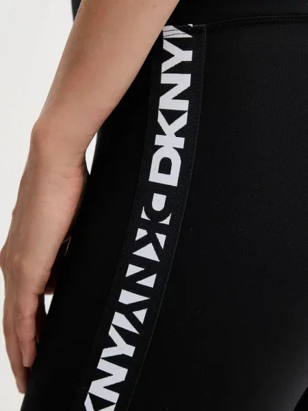 Леггинсы Dkny с аппликацией черные