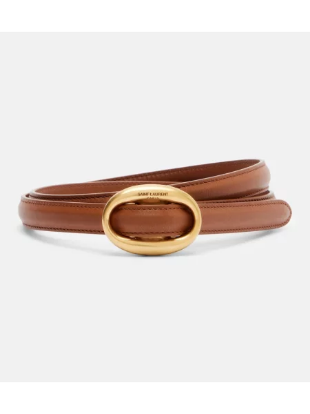 Curea Saint Laurent din piele maro