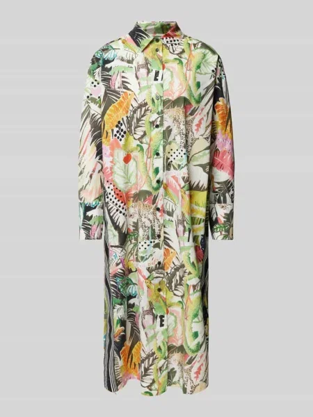 Sukienka koszulowa z listwą guzikową na całej długości Marc Cain