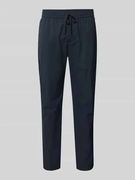 BOSS Spodnie materiałowe T_Urbanex-CargoLight Tapered Fit granatowy