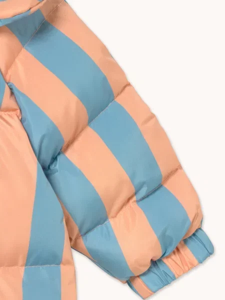Tinycottons комбінезон для немовлят NUDE-BLUE STRIPES PADDED OVERALL синій