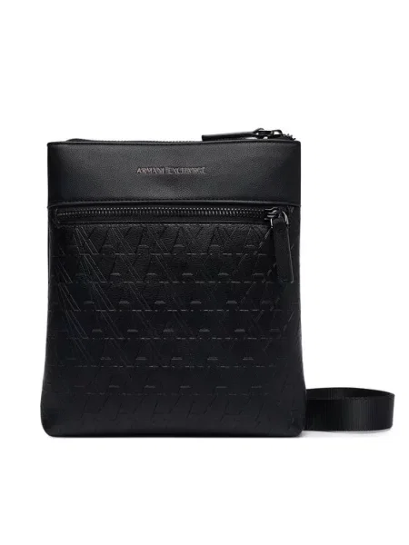 Armani Exchange kabelka pánska z imitácie kože čierna