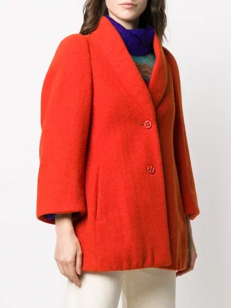Kabát Issey Miyake Pre-owned oranžový
