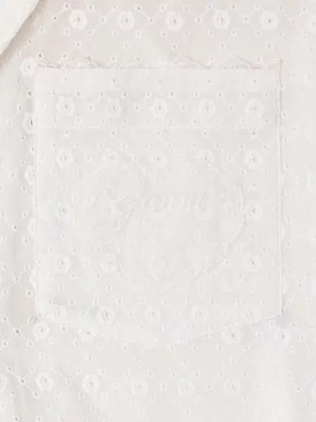 Cămașă Ganni cu broderie alb