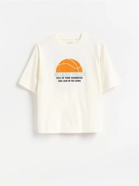 Reserved Tricou din crem