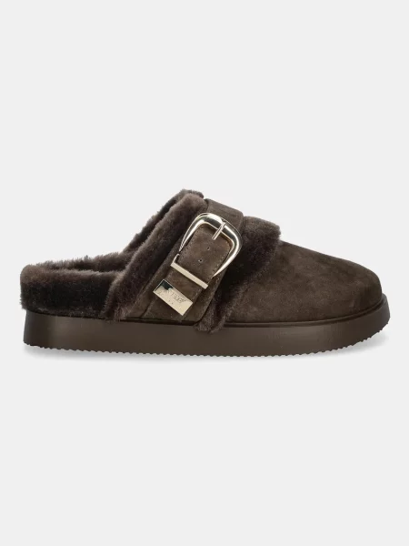 Замшеві тапочки Steve Madden Cozy Up коричневий