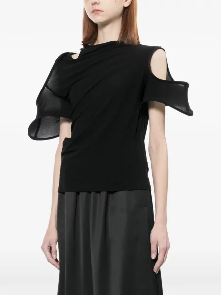 Top Junya Watanabe asimetric negru