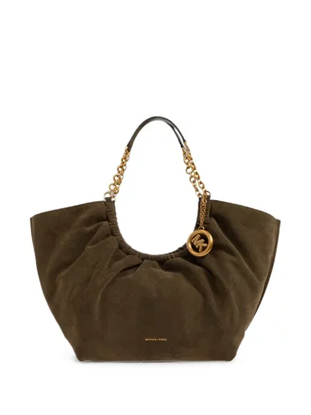 Geantă Michael Michael Kors din piele cu volane roz