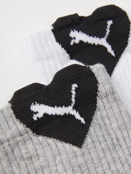 PUMA Șosete gri / negru alb