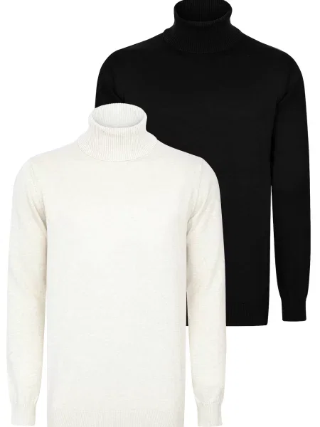 Felix Hardy Pulover ecru negru
