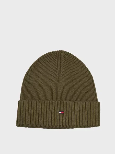 Шерстяная шапка Tommy Hilfiger зеленая