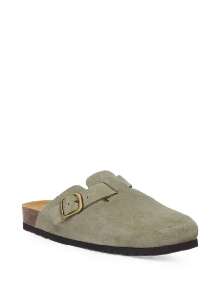 Papuci tip mules Scholl cu cataramă verde