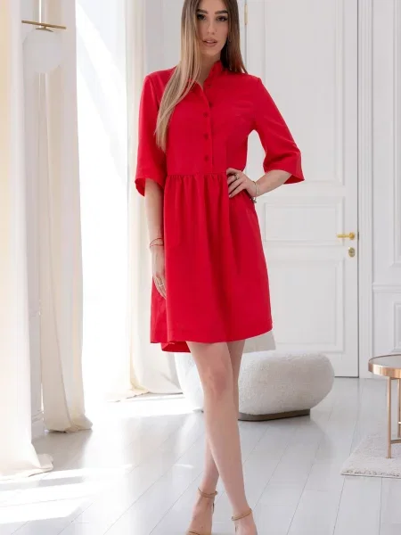 Лляна Сукня міні RiMari червоний