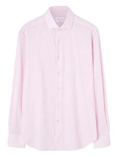 Pruhovaná dlouhá košile Xacus růžová