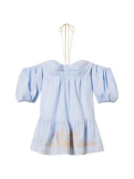 Dungat subțire rochie Twinset de costum albastru