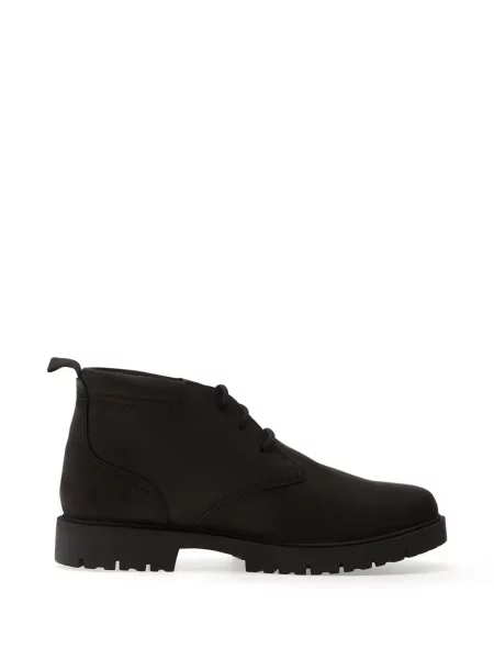 Cizme scurte Clarks cu șireturi din piele negru