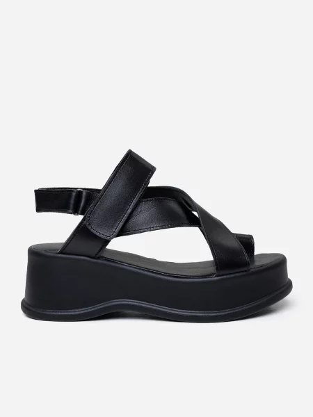 ISSA Plus Босоніжки Шкіра чорний