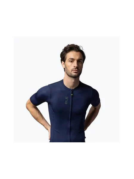 Велофутболка Alé Color Block темно-синя синя