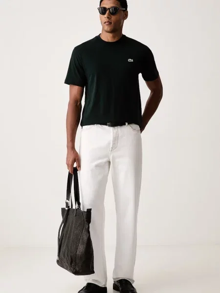 Tricou Lacoste din jerseu verde