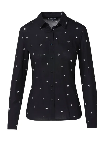 KOROSHI Bluză negru alb