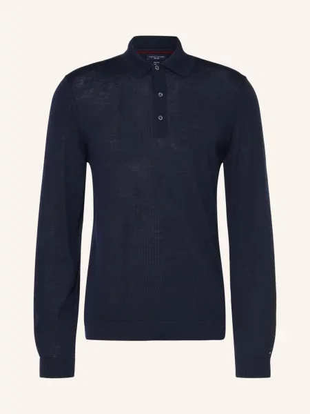 Tommy Hilfiger Pletená Polokošile tmavě modrá