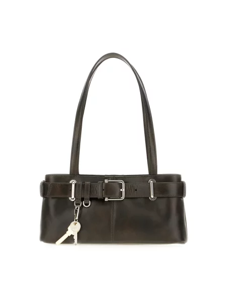 Torebka Osoi skórzana brązowa