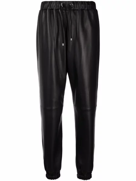 Pantaloni Philipp Plein din piele alergare negru
