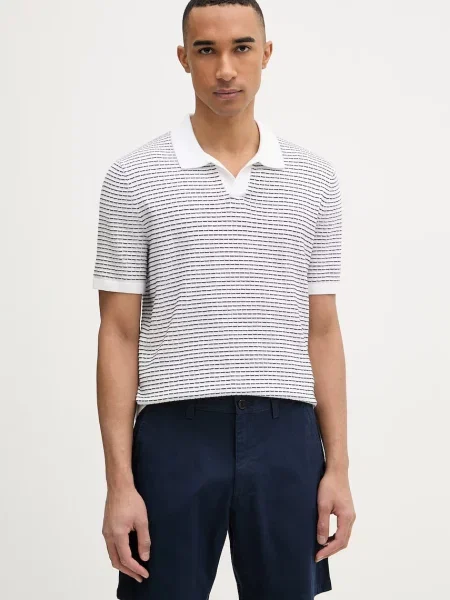 Michael Kors pletena polo majica bela