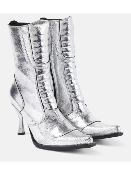 Cizme scurte Vetements din piele argintiu