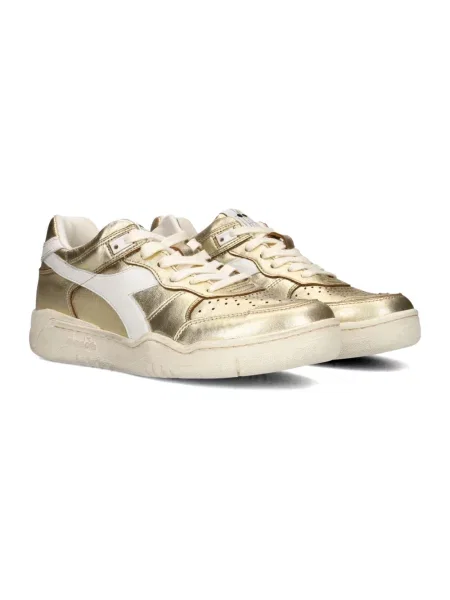 Sneakersy Diadora skórzane żółte