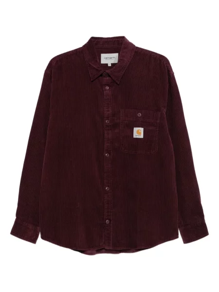 Cămașă Carhartt Wip de catifea cord roșu