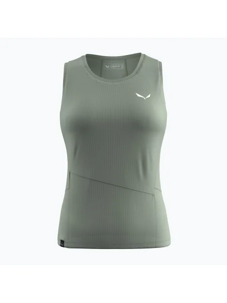 Дамски потник за трекинг Salewa Puez Sporty Dry Tank shadow зелено